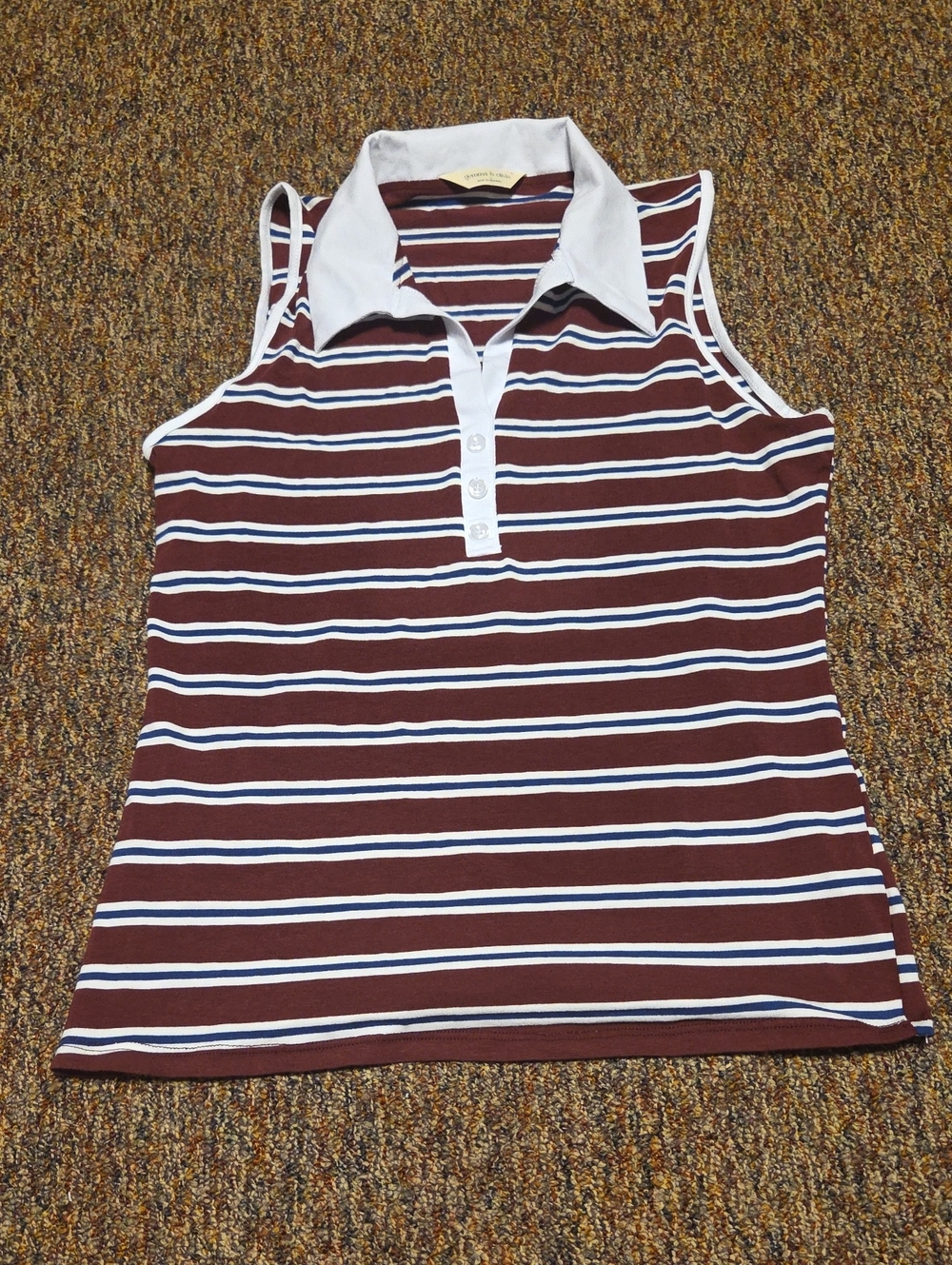 Preppy Tank Top Stripped Womens Small